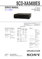 Sony SCD-XA5400ES - Service Manual 